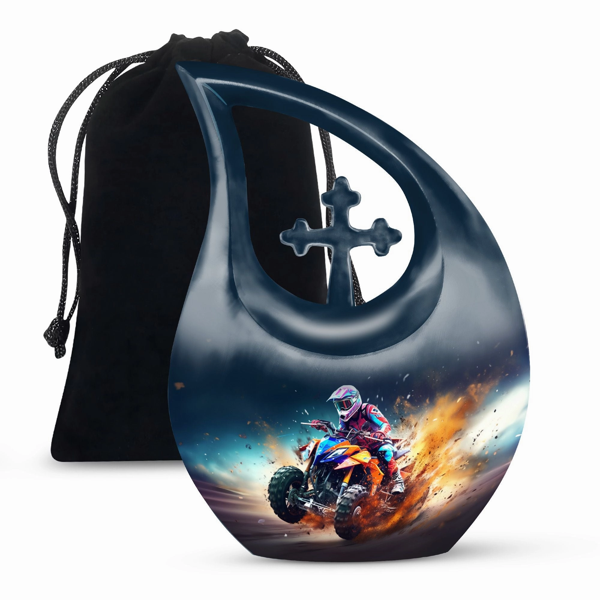 Bike Race Urn: Enduring Memorial Cremation Urn