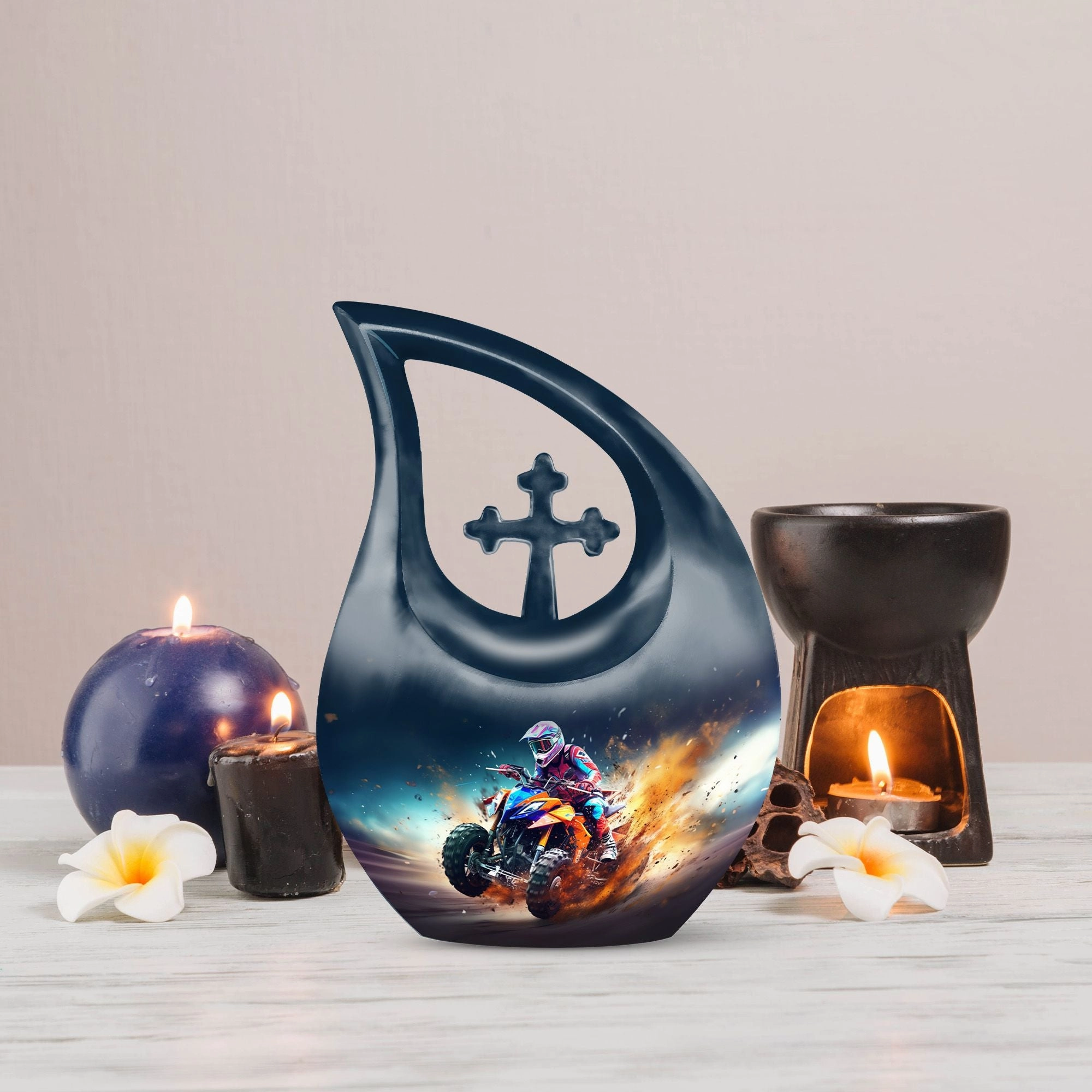 Bike Race Urn: Enduring Memorial Cremation Urn