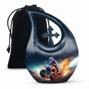 Bike Race Urn: Enduring Memorial Cremation Urn