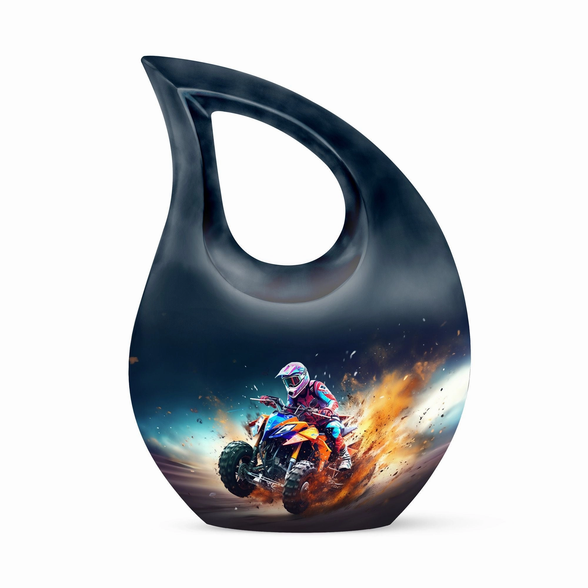 Bike Race Urn: Enduring Memorial Cremation Urn