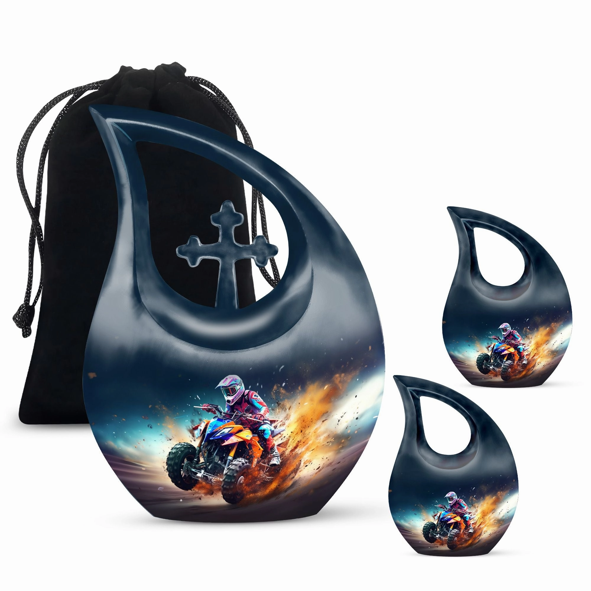 Bike Race Urn: Enduring Memorial Cremation Urn