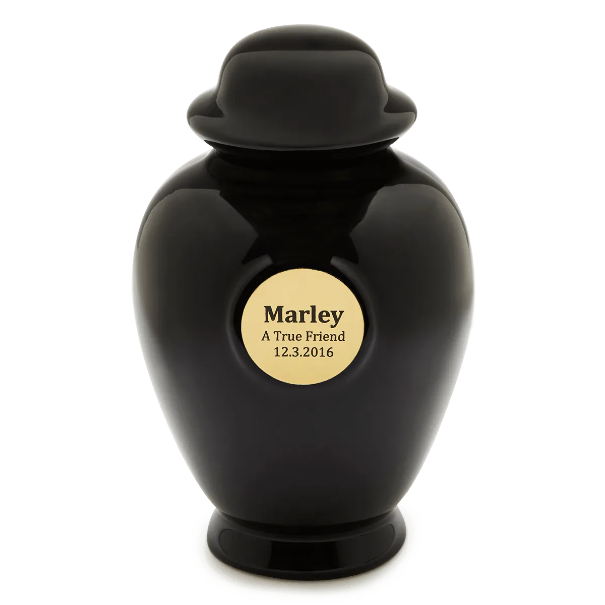 Black Ceramic Urn