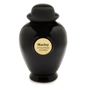 Black Ceramic Urn