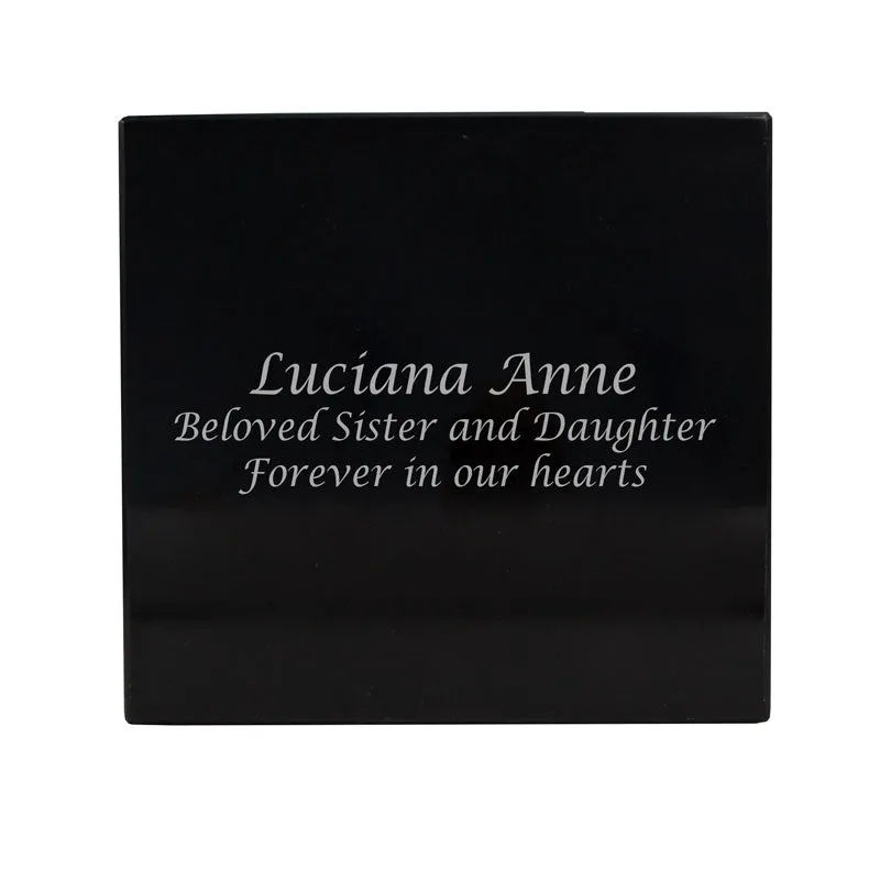 Black Marble Cremation Box