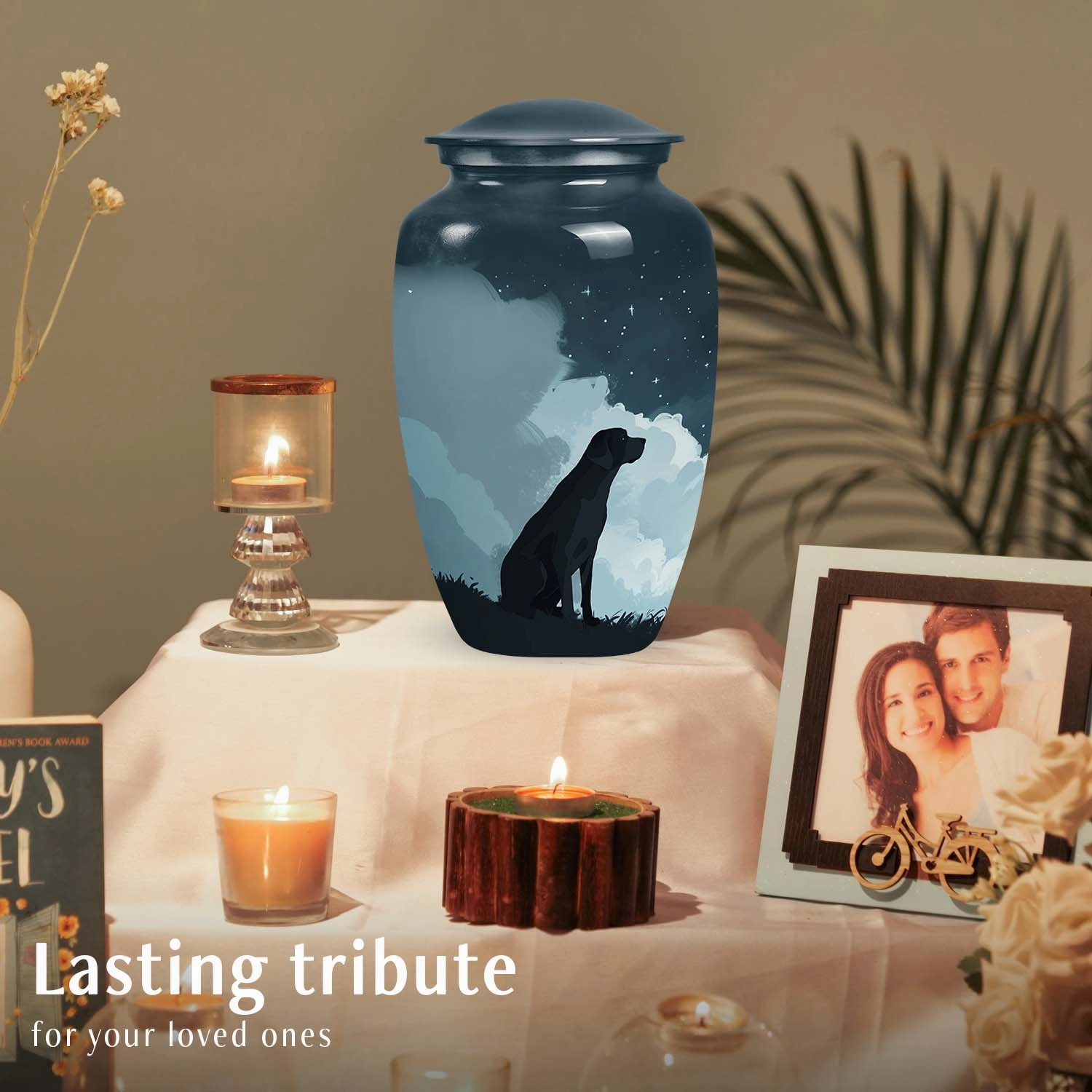Black Labrador Medium Dog Pet Cremation Urn