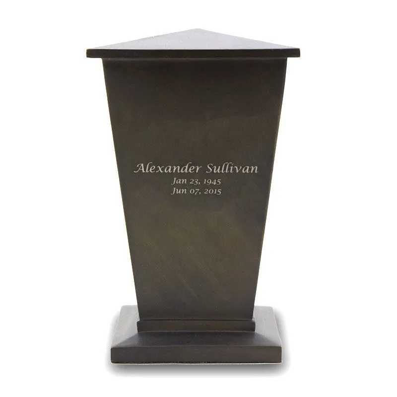 Blue Forget-Me-Not Stained Glass Cremation Urn