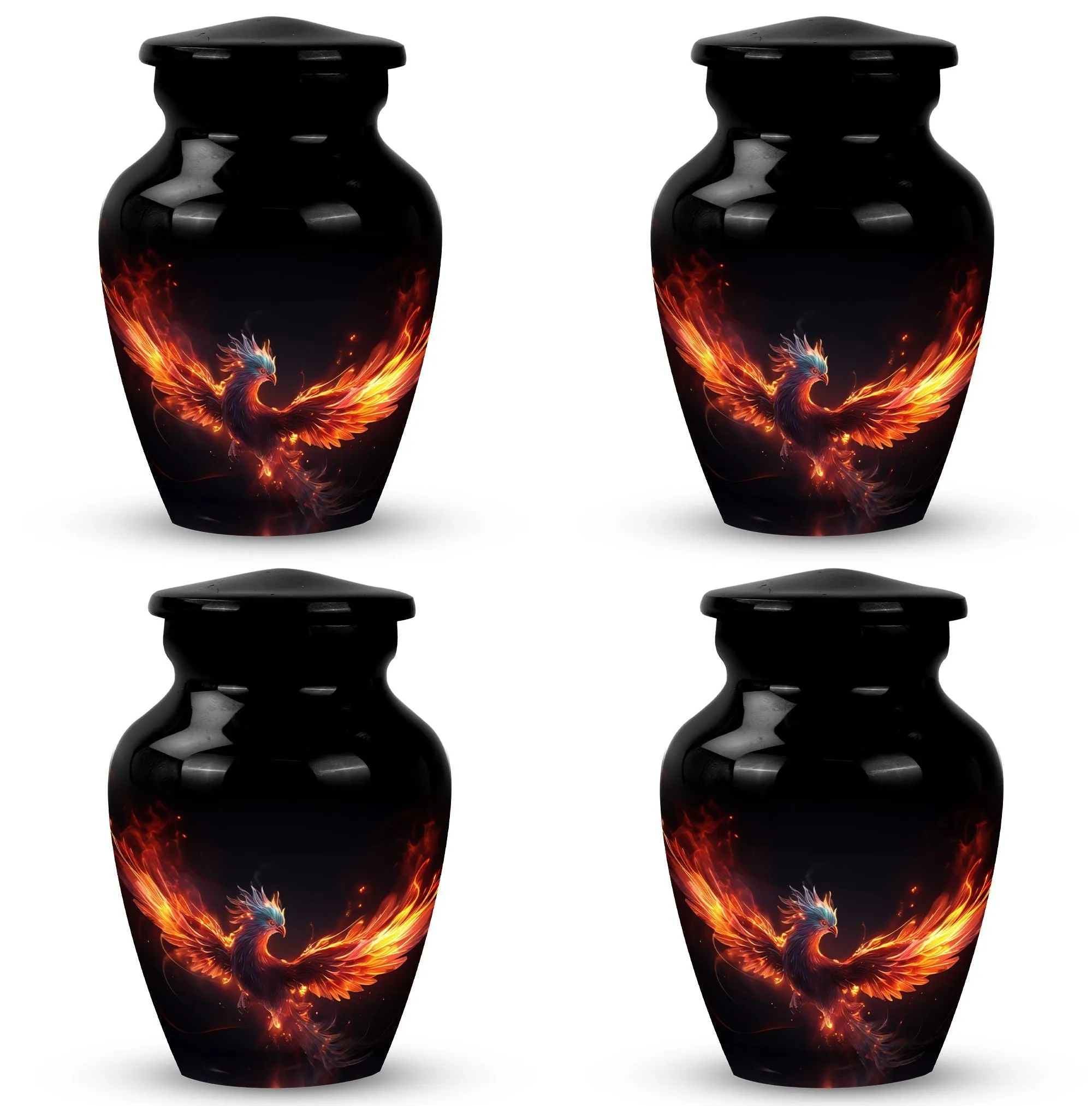 Blue Phoenix Custom Urn Masterpiece: Bespoke Cremation Repository