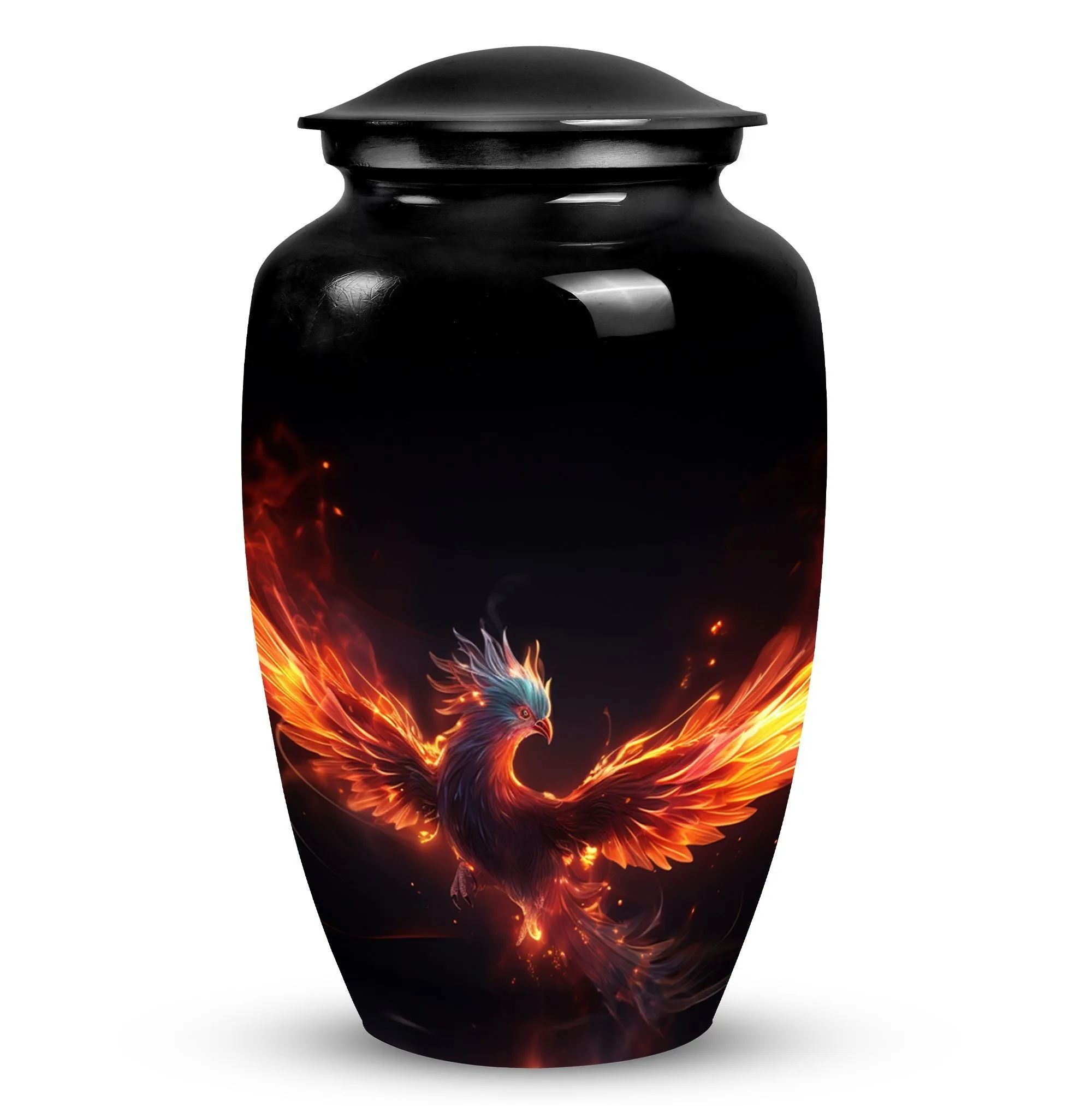 Blue Phoenix Custom Urn Masterpiece: Bespoke Cremation Repository