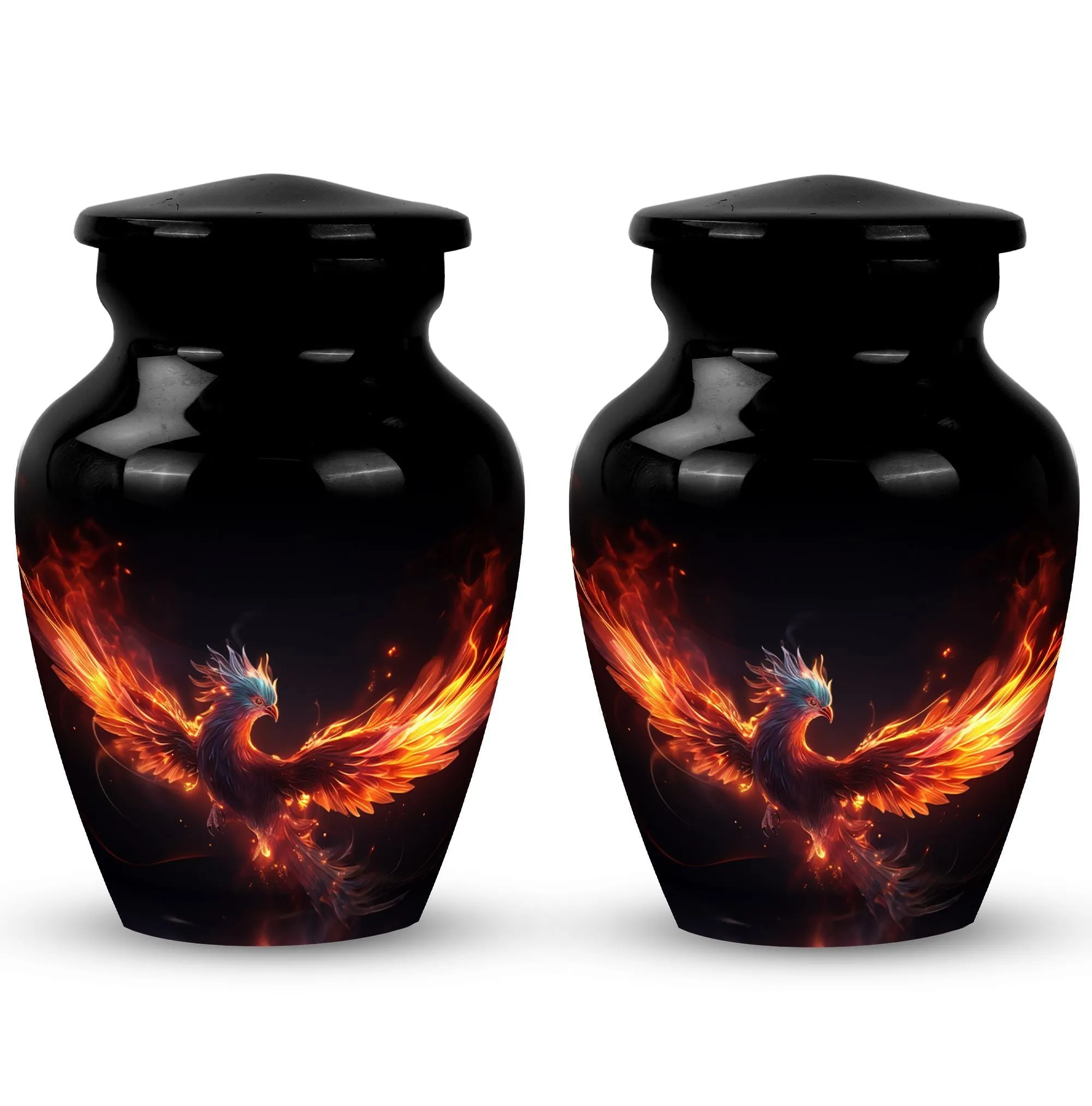 Blue Phoenix Custom Urn Masterpiece: Bespoke Cremation Repository
