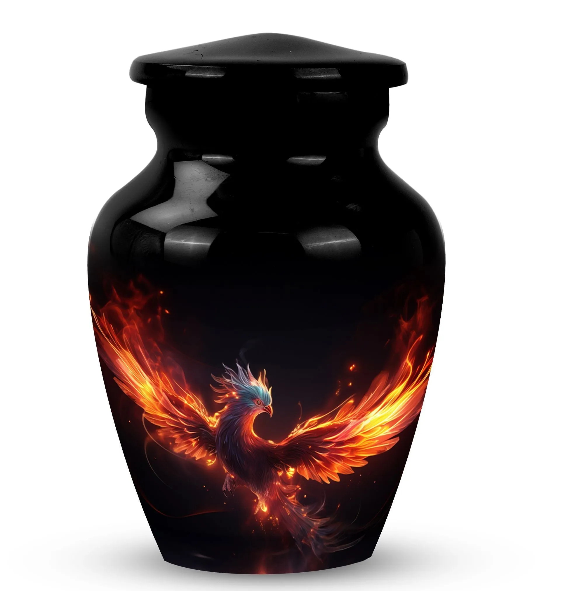 Blue Phoenix Custom Urn Masterpiece: Bespoke Cremation Repository