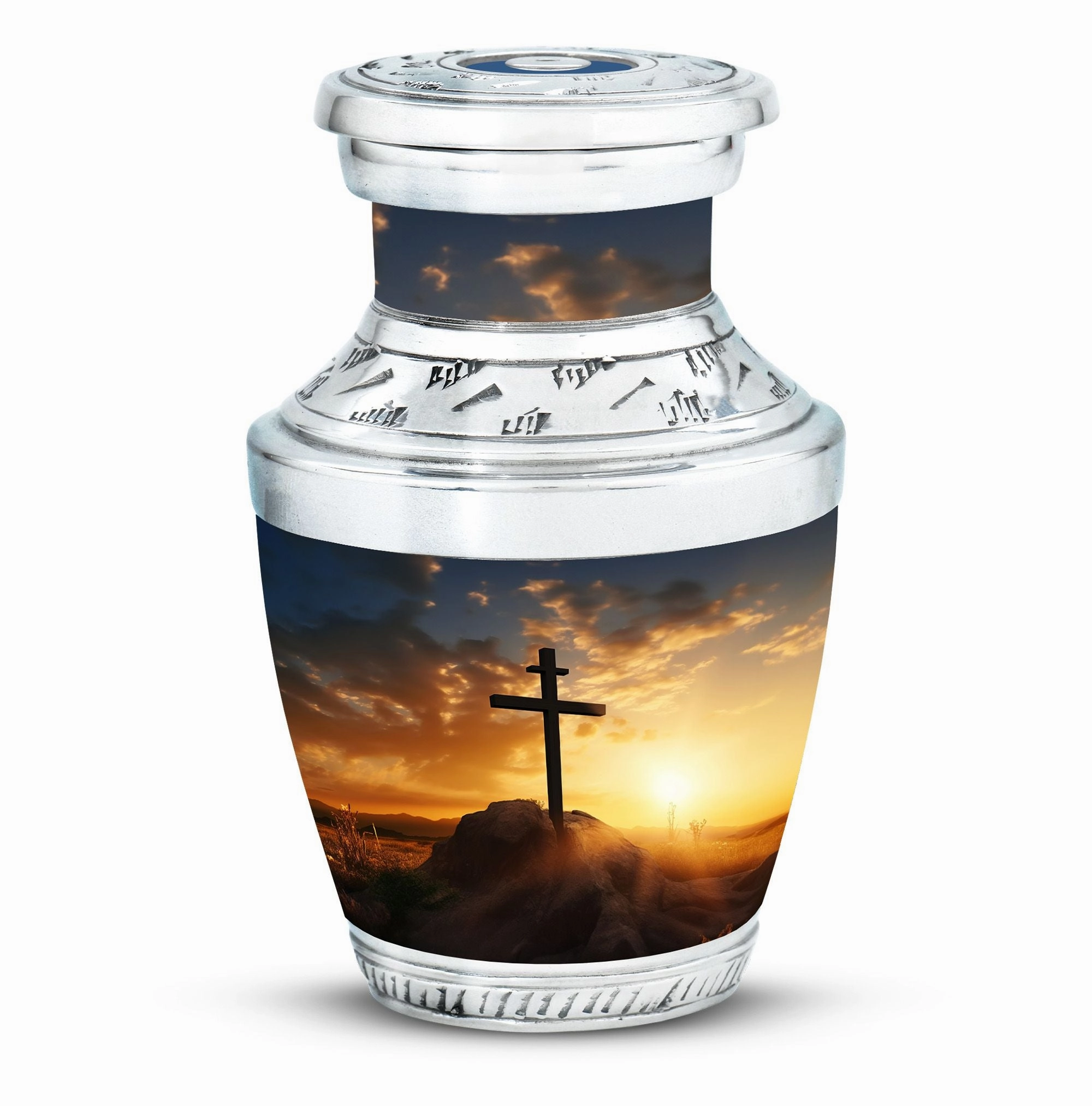 Blue Sky Classic Memory - Christ Inspired Cremation Urn For Ashes