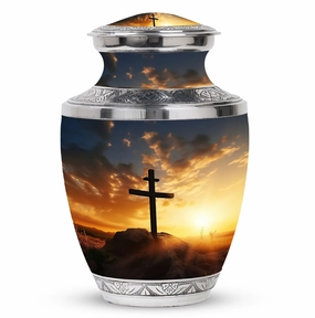 Blue Sky Classic Memory - Christ Inspired Cremation Urn For Ashes