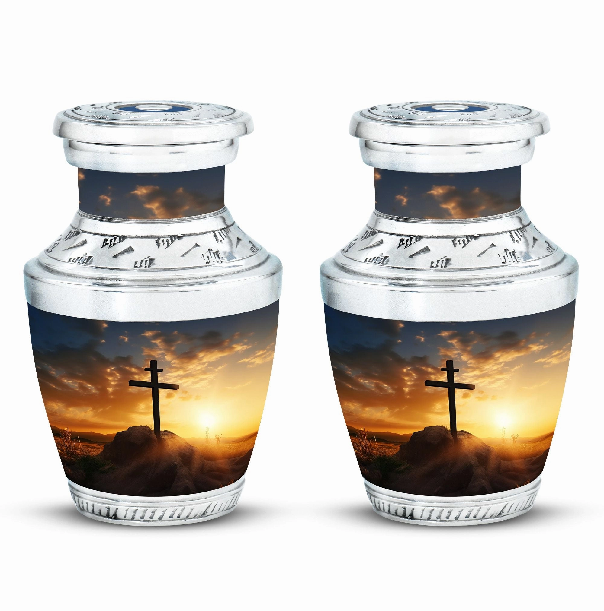 Blue Sky Classic Memory - Christ Inspired Cremation Urn For Ashes