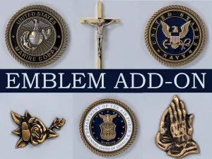 Bronze Emblem for Natural Marble Stone Urns ADD-ON