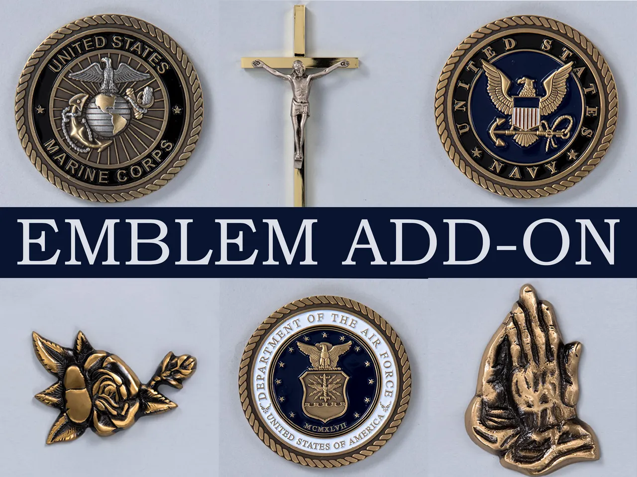 Bronze Emblem for Natural Marble Stone Urns ADD-ON