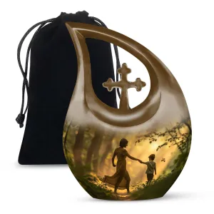 Brother And Sister Memorial Urn -  Aluminium Cremation Urn