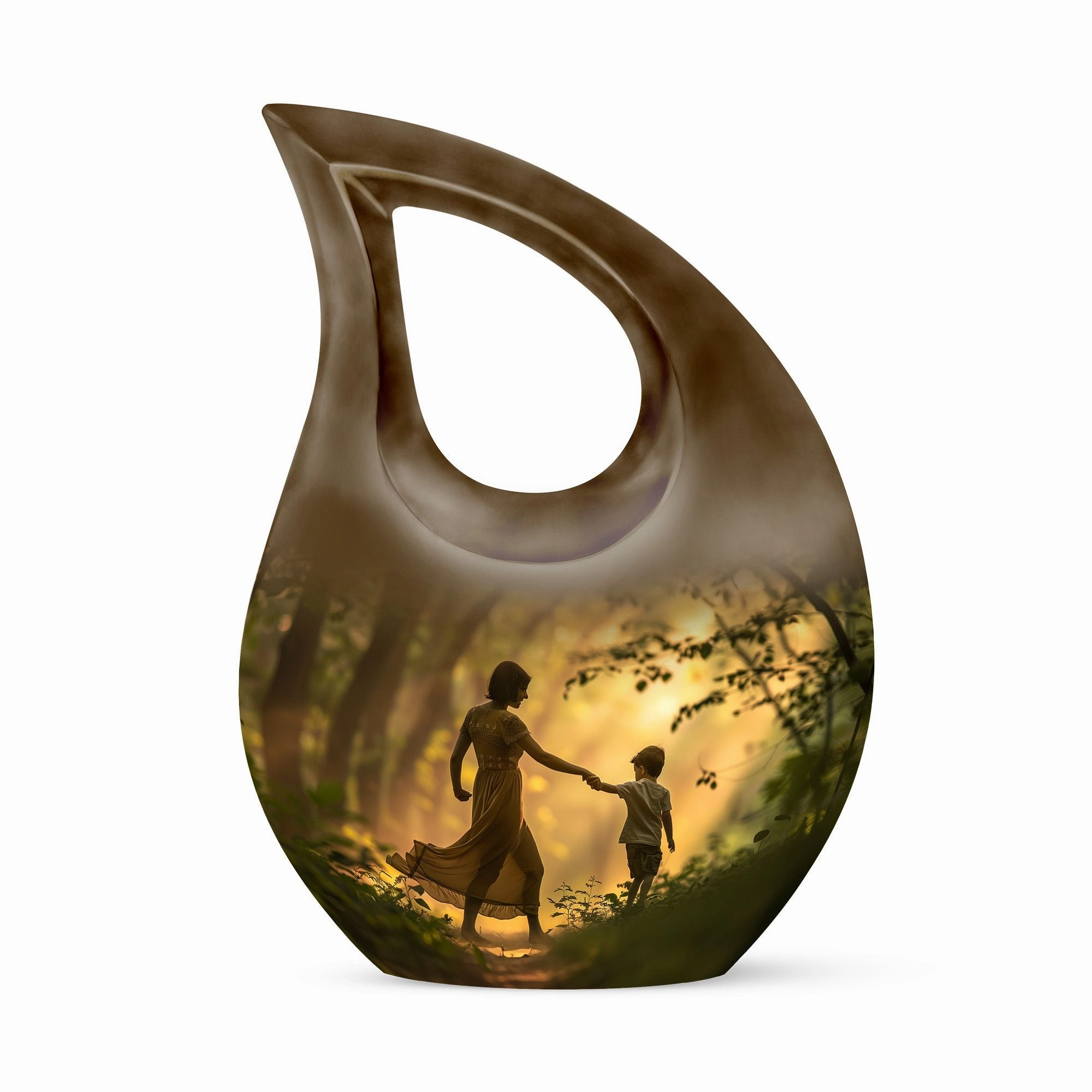 Brother And Sister Memorial Urn -  Aluminium Cremation Urn