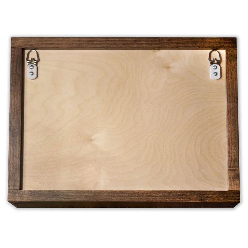 Butterflies & Tulips Wall Mounted Wood Cremation Urn Plaque