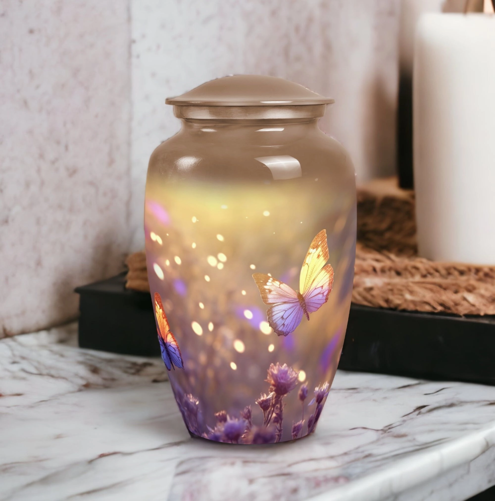 Butterflies Journey: Cremation Urn for Precious Human Ashes