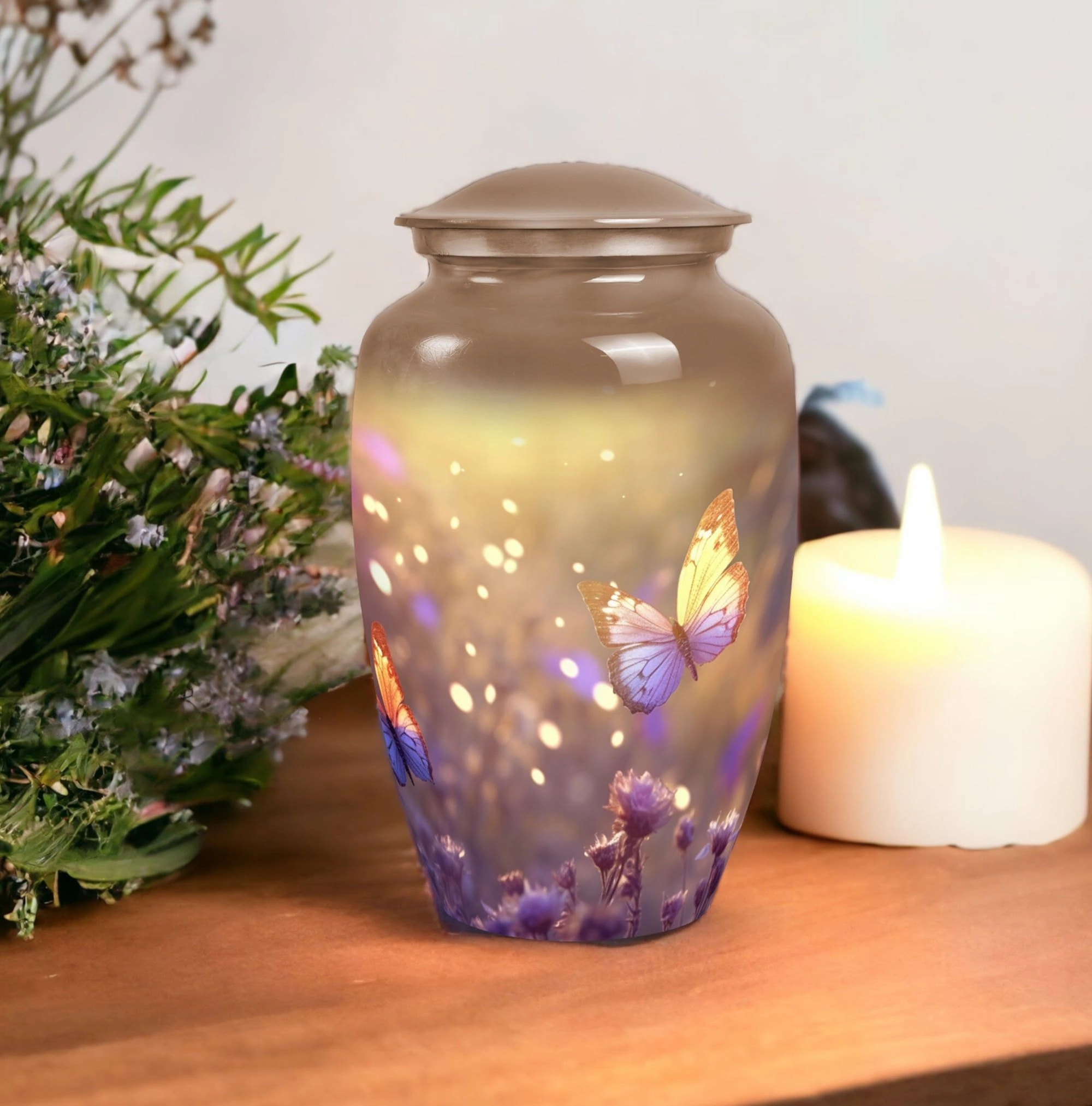 Butterflies Journey: Cremation Urn for Precious Human Ashes