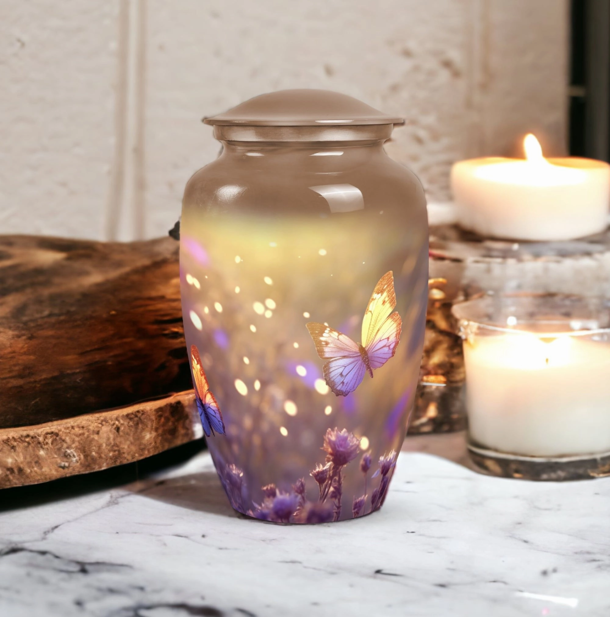Butterflies Journey: Cremation Urn for Precious Human Ashes