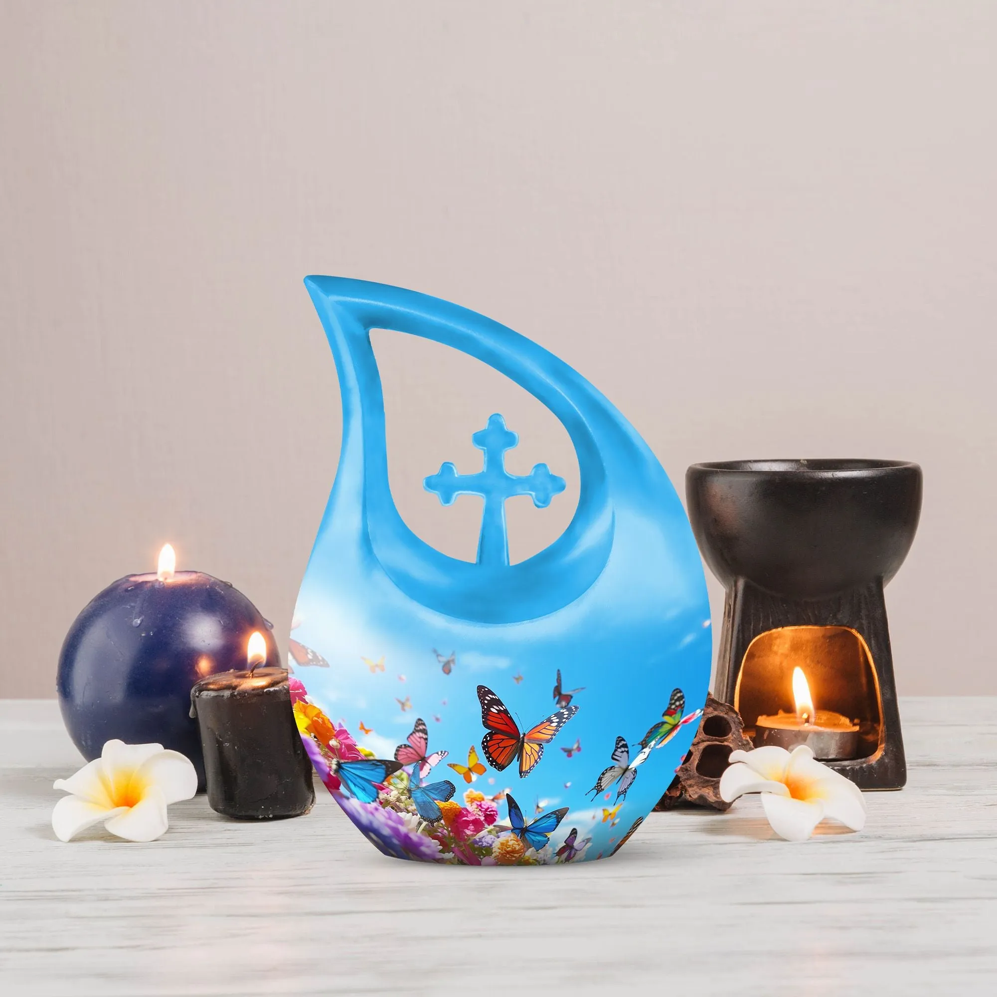 Butterfly Bliss Compact Remembrance Crematory Urn