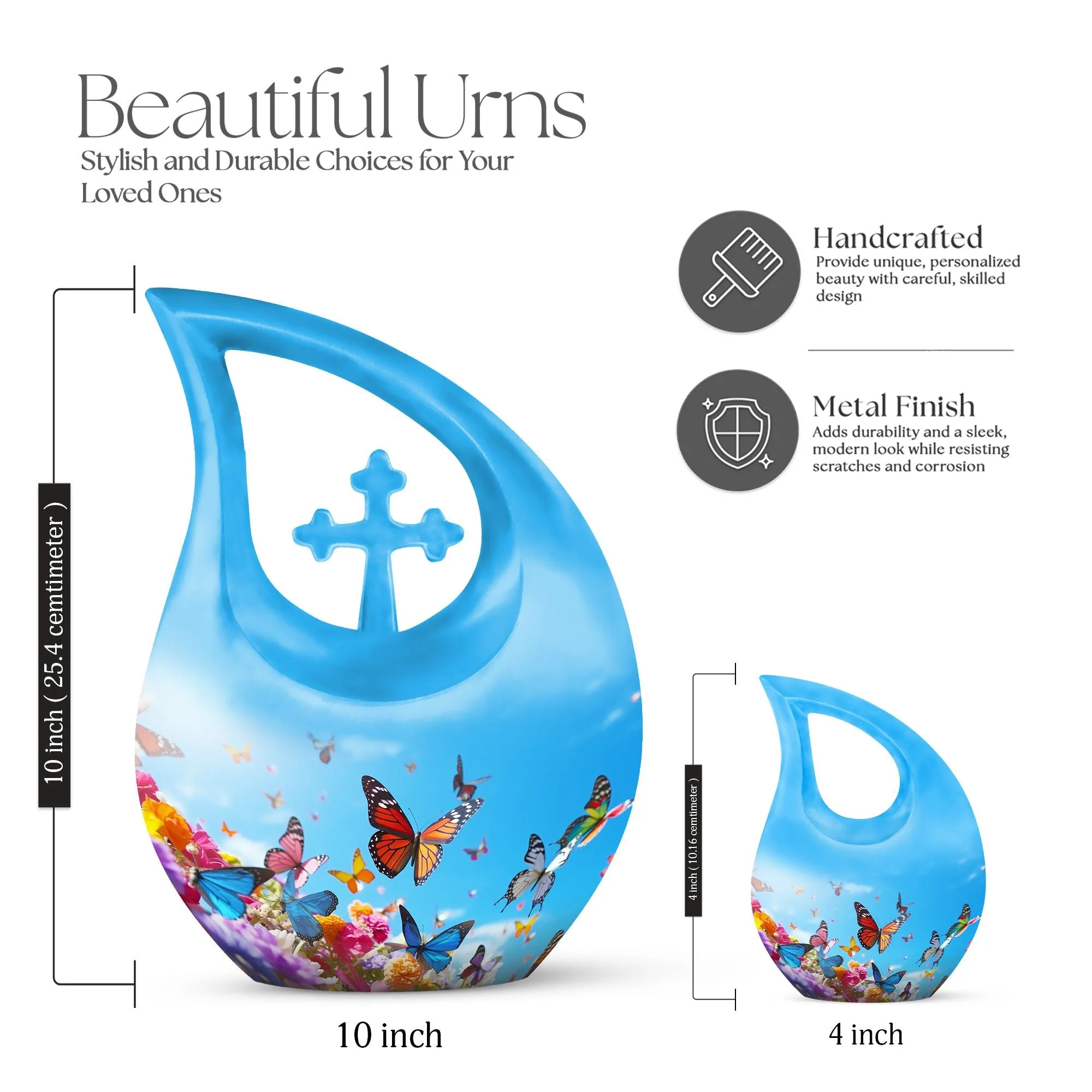 Butterfly Bliss Compact Remembrance Crematory Urn