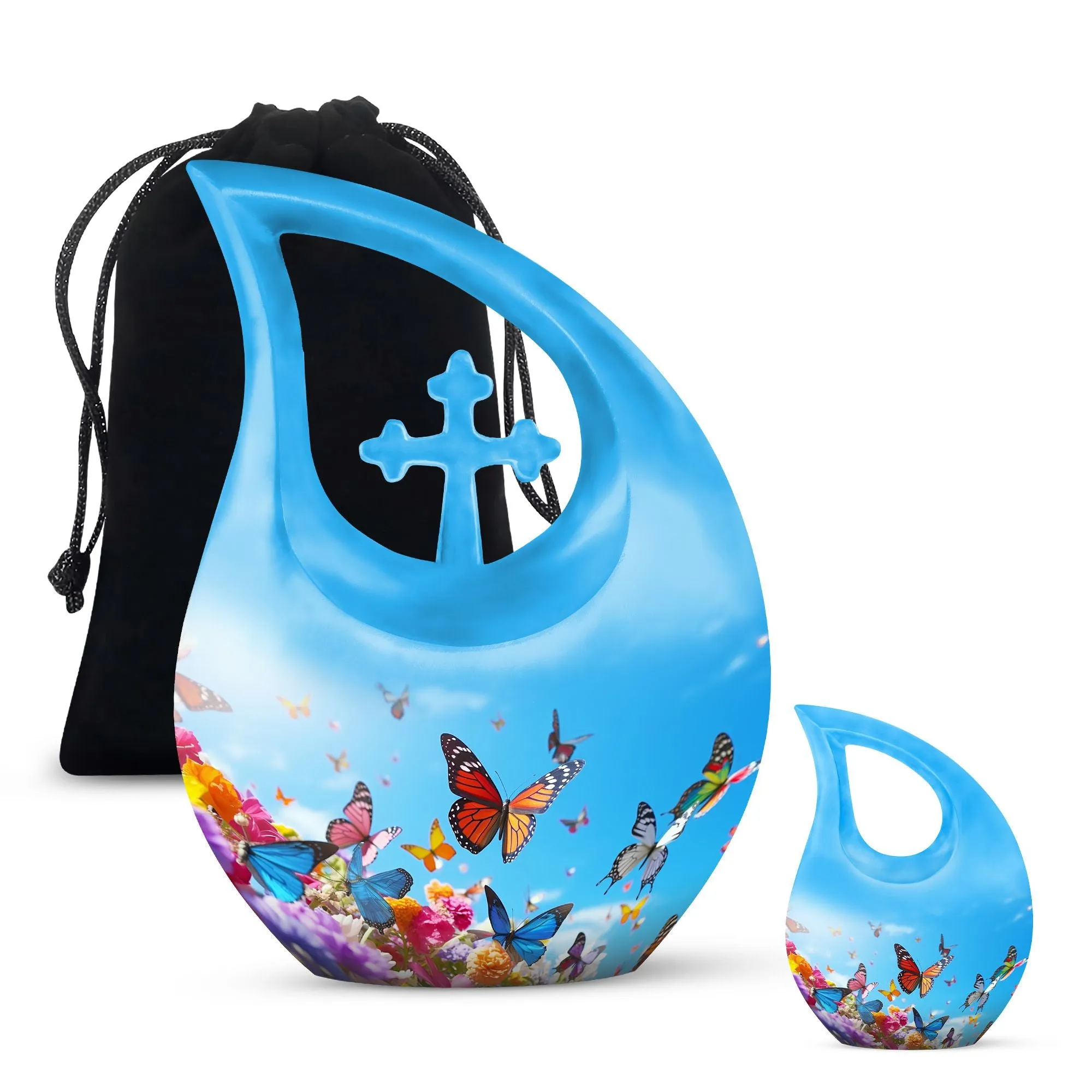 Butterfly Bliss Compact Remembrance Crematory Urn