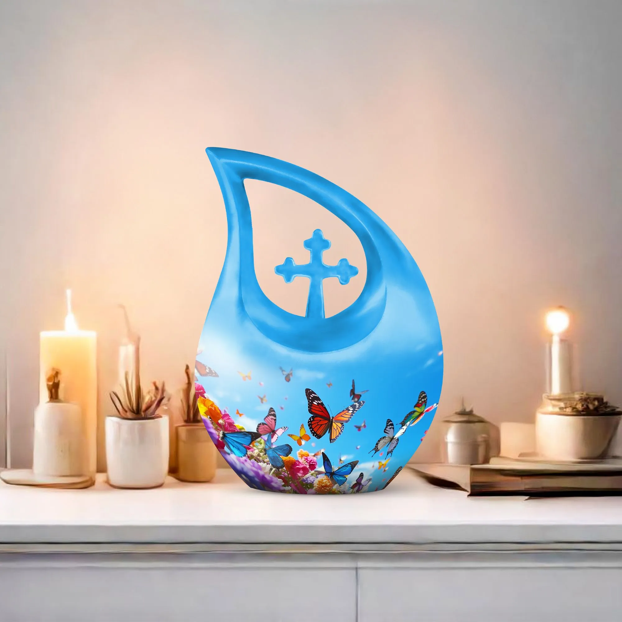 Butterfly Bliss Compact Remembrance Crematory Urn