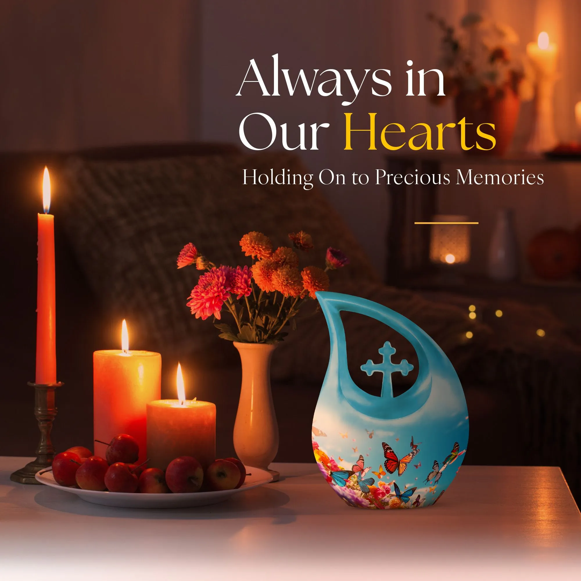 Butterfly Bliss Compact Remembrance Crematory Urn