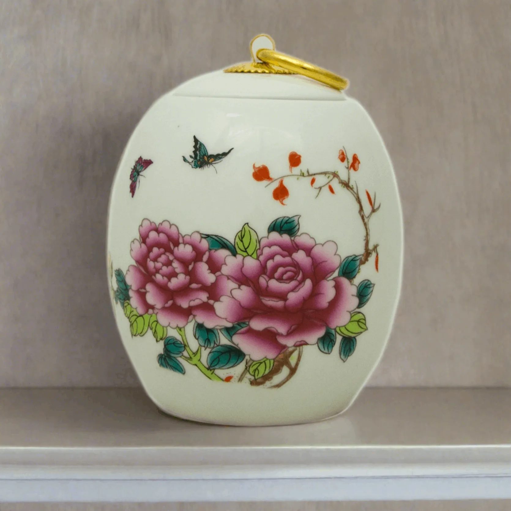 Butterfly Ceramic Cremation Urn in Extra Small