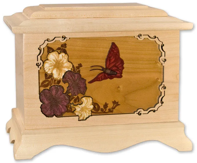 Butterfly Cremation Urn with Dimensional Art Inlay