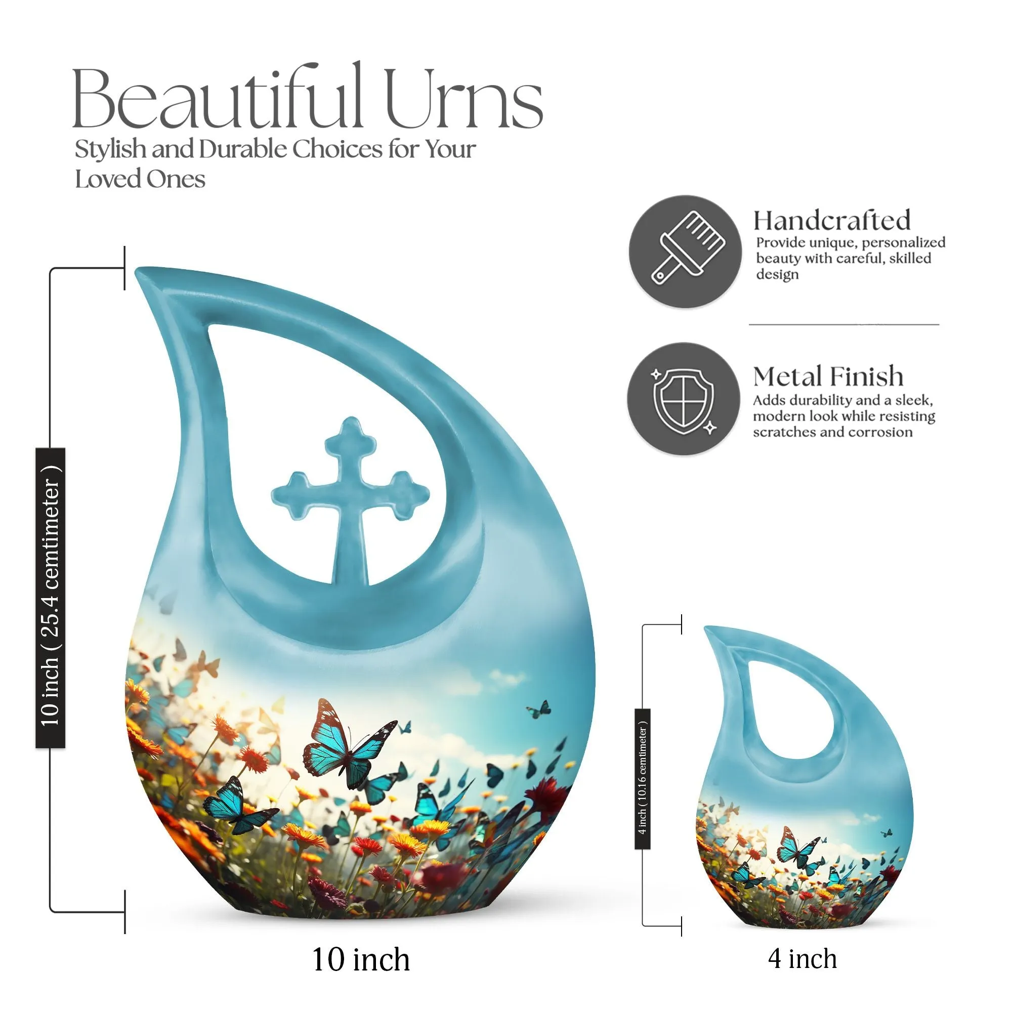 Butterfly Embrace A Reverent Memorial Urn for Ascending Spirits