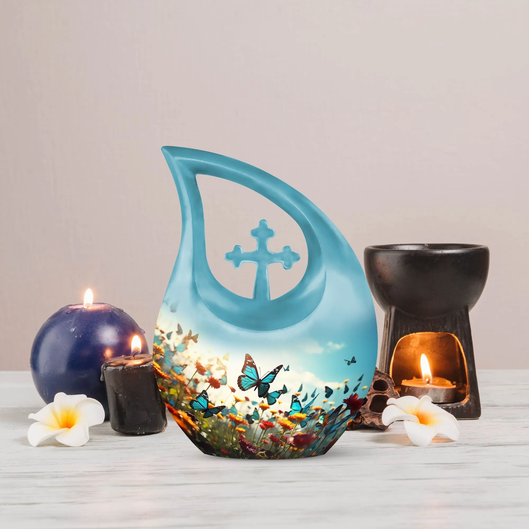 Butterfly Embrace A Reverent Memorial Urn for Ascending Spirits
