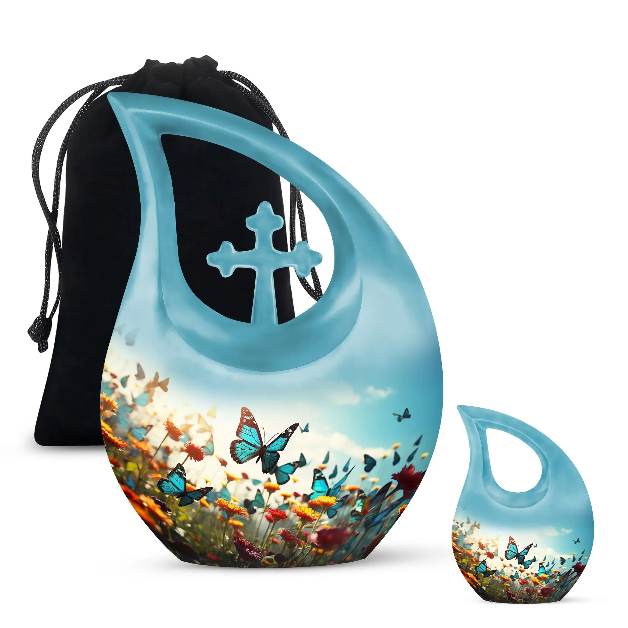 Butterfly Embrace A Reverent Memorial Urn for Ascending Spirits