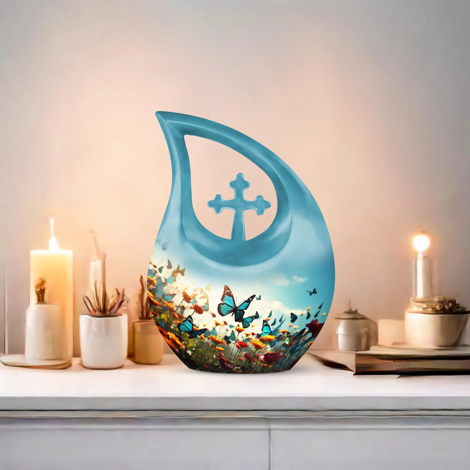 Butterfly Embrace A Reverent Memorial Urn for Ascending Spirits