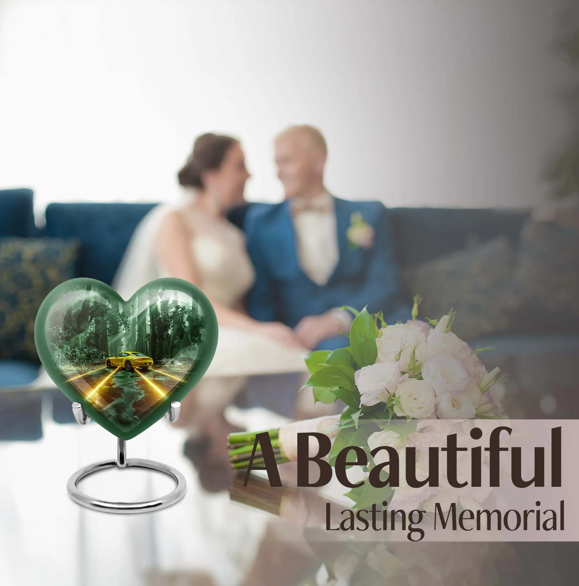 Butterfly Heart Cremation Urn for Ashes- An Memorial Urn