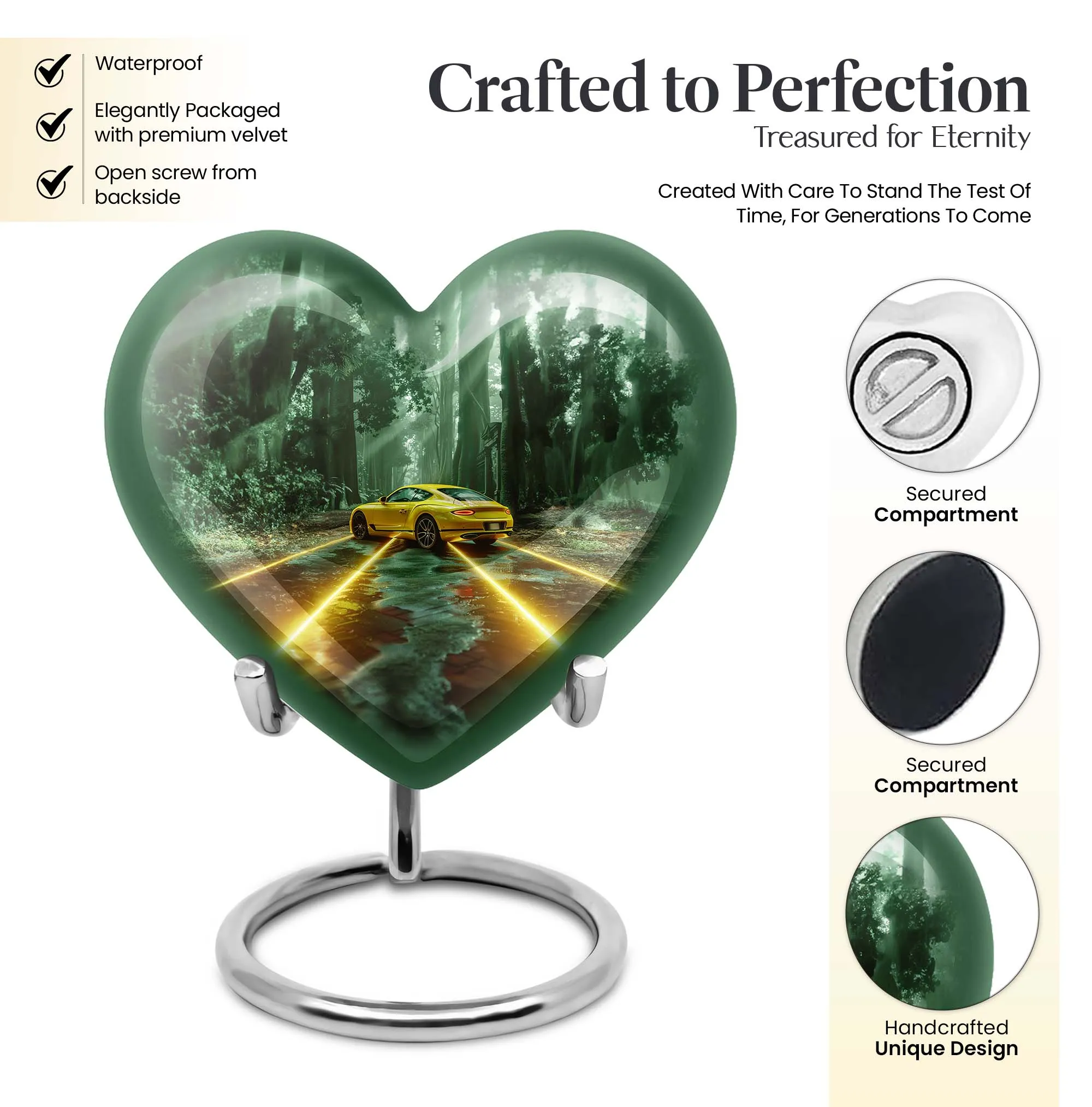 Butterfly Heart Cremation Urn for Ashes- An Memorial Urn