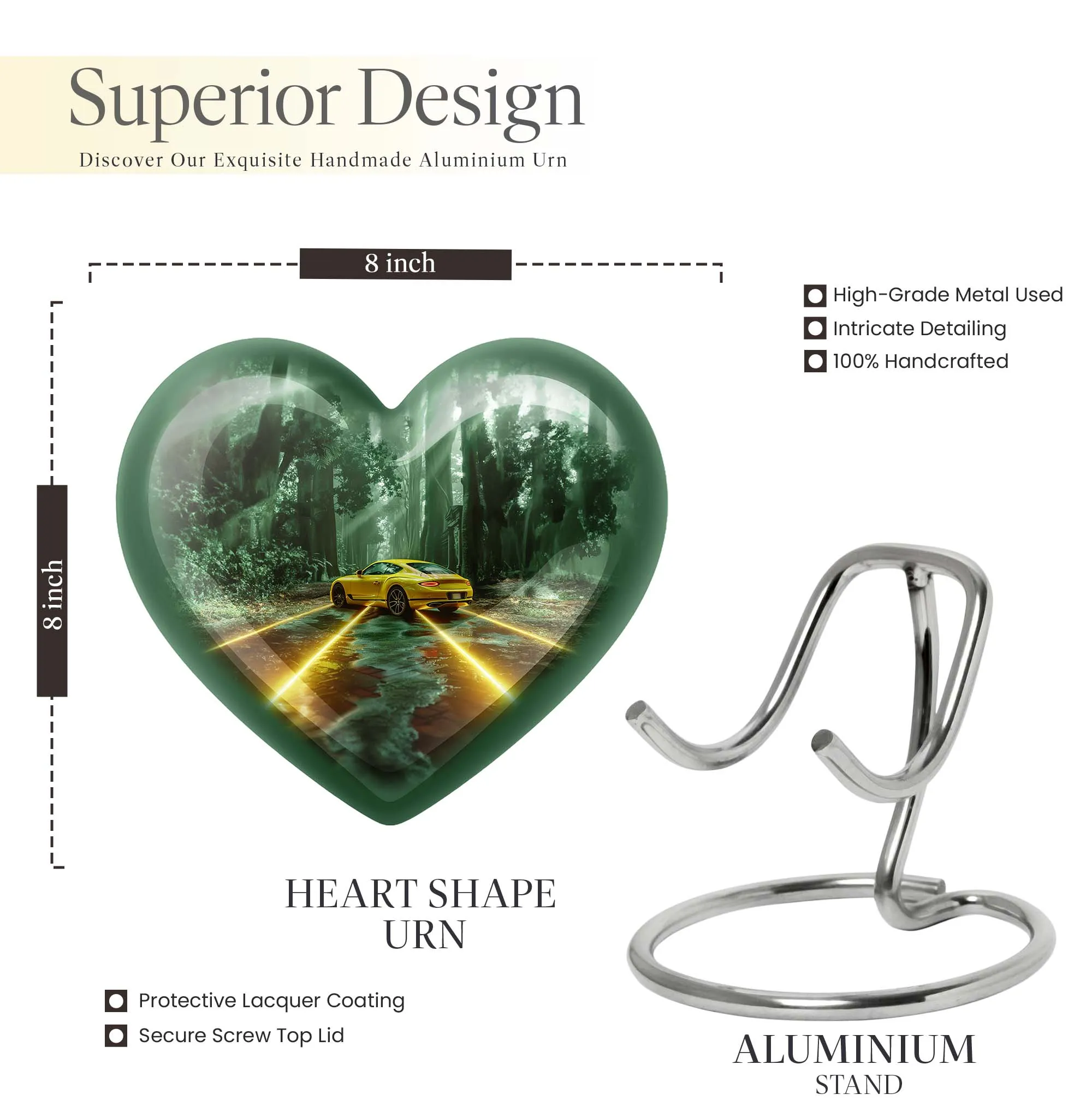 Butterfly Heart Cremation Urn for Ashes- An Memorial Urn
