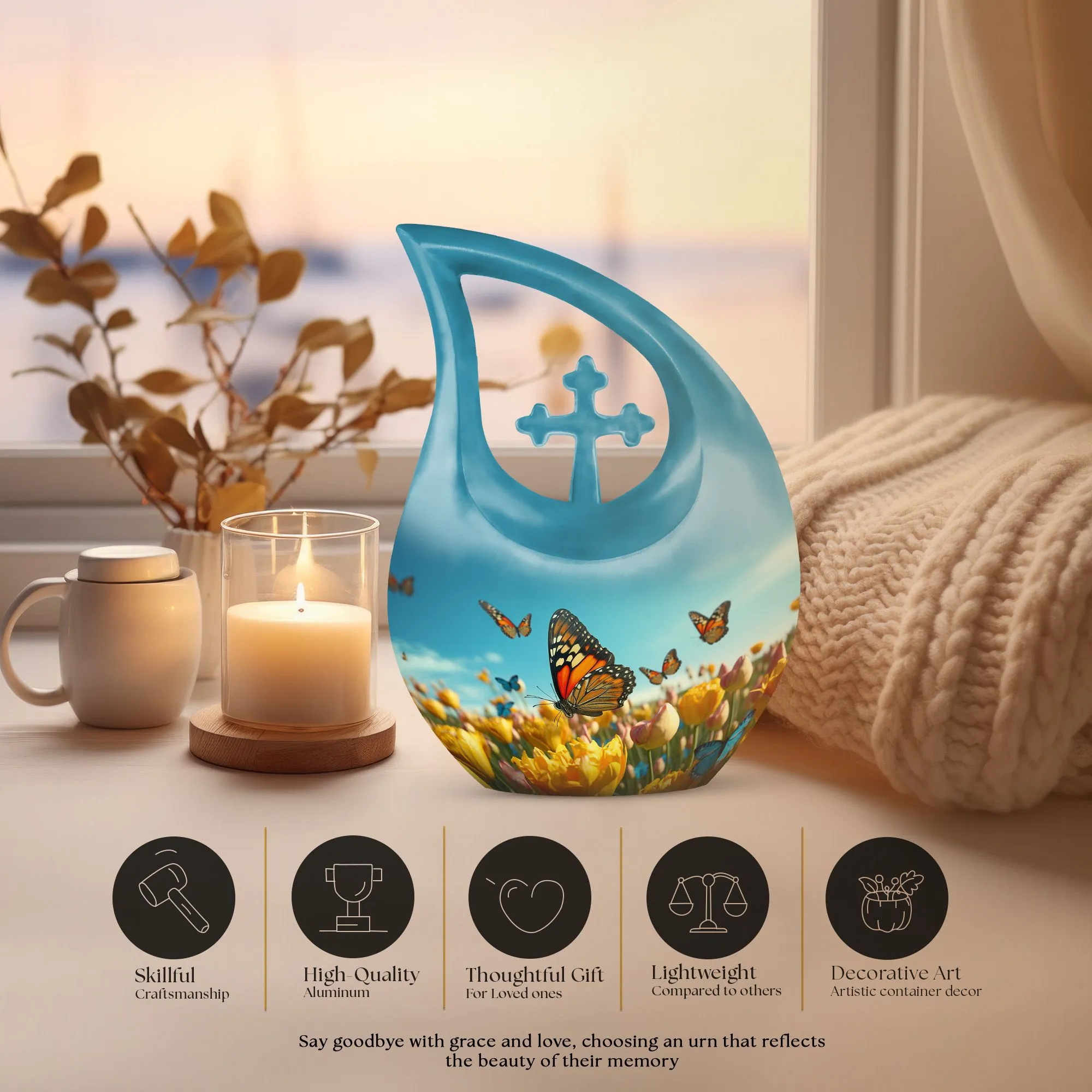 Butterfly Memorial Beauty - A Cherished Cremation Remembrance Box