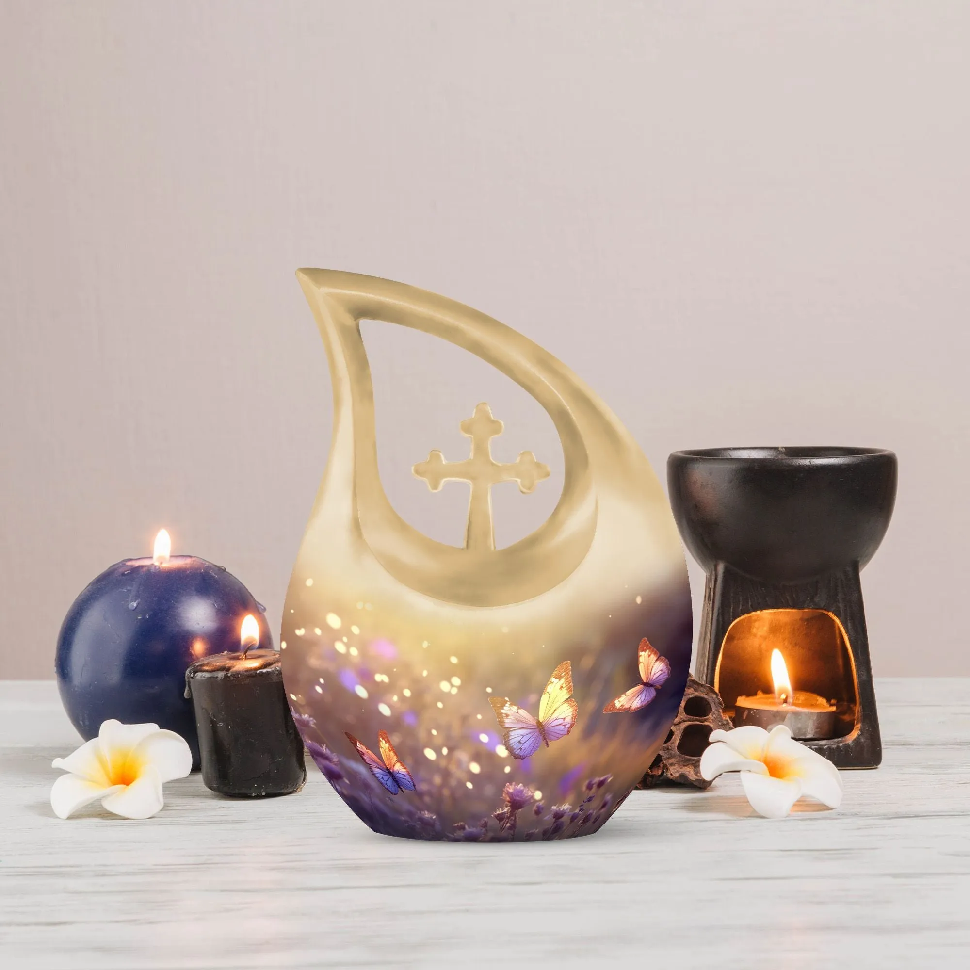 Butterfly Memorial Charm Reflective Funeral Urn mini