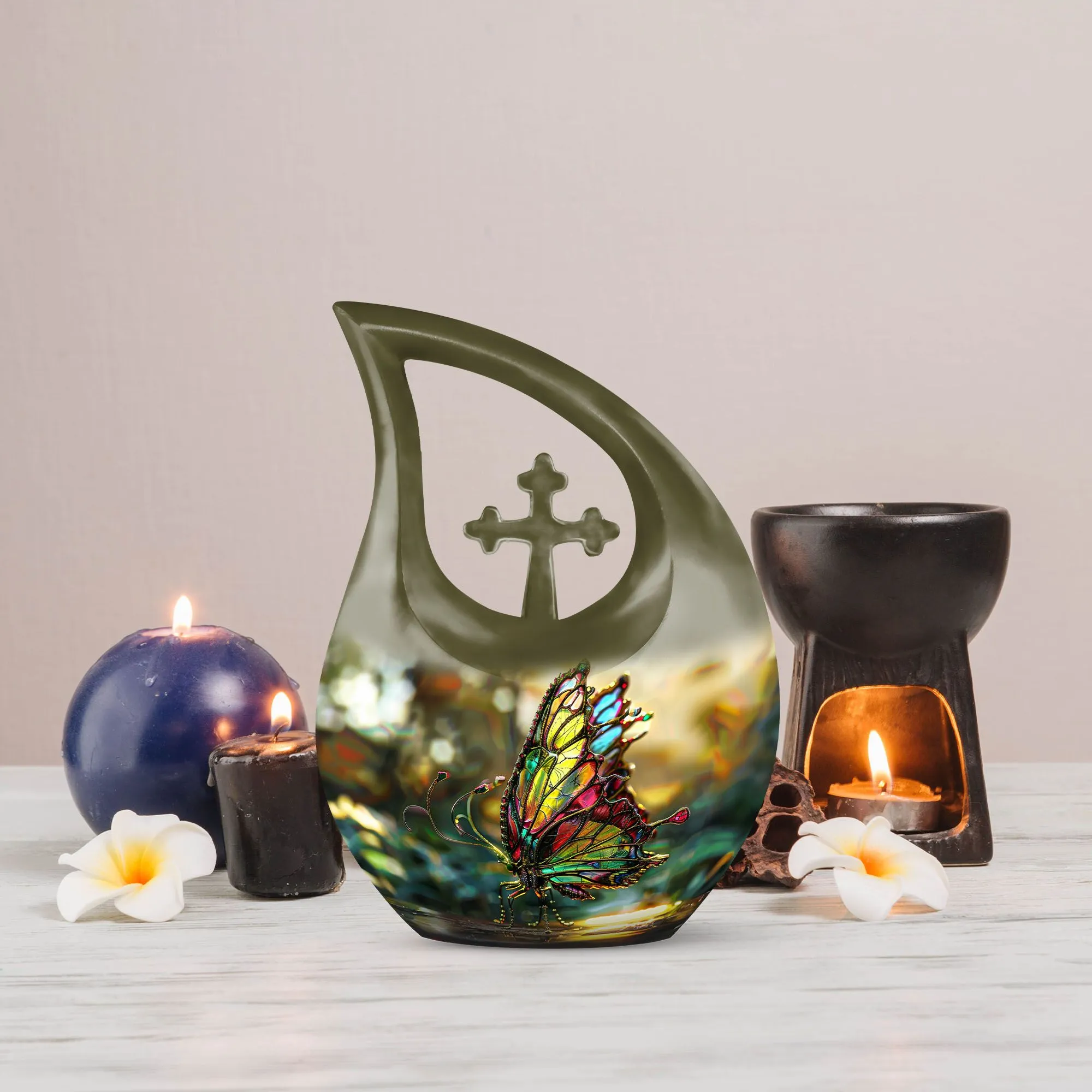 Butterfly Memorial Urn - Cremation Urn For Human Ashes