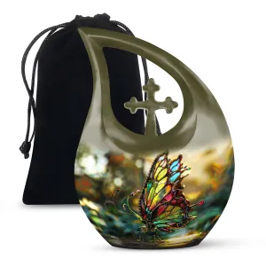 Butterfly Memorial Urn - Cremation Urn For Human Ashes