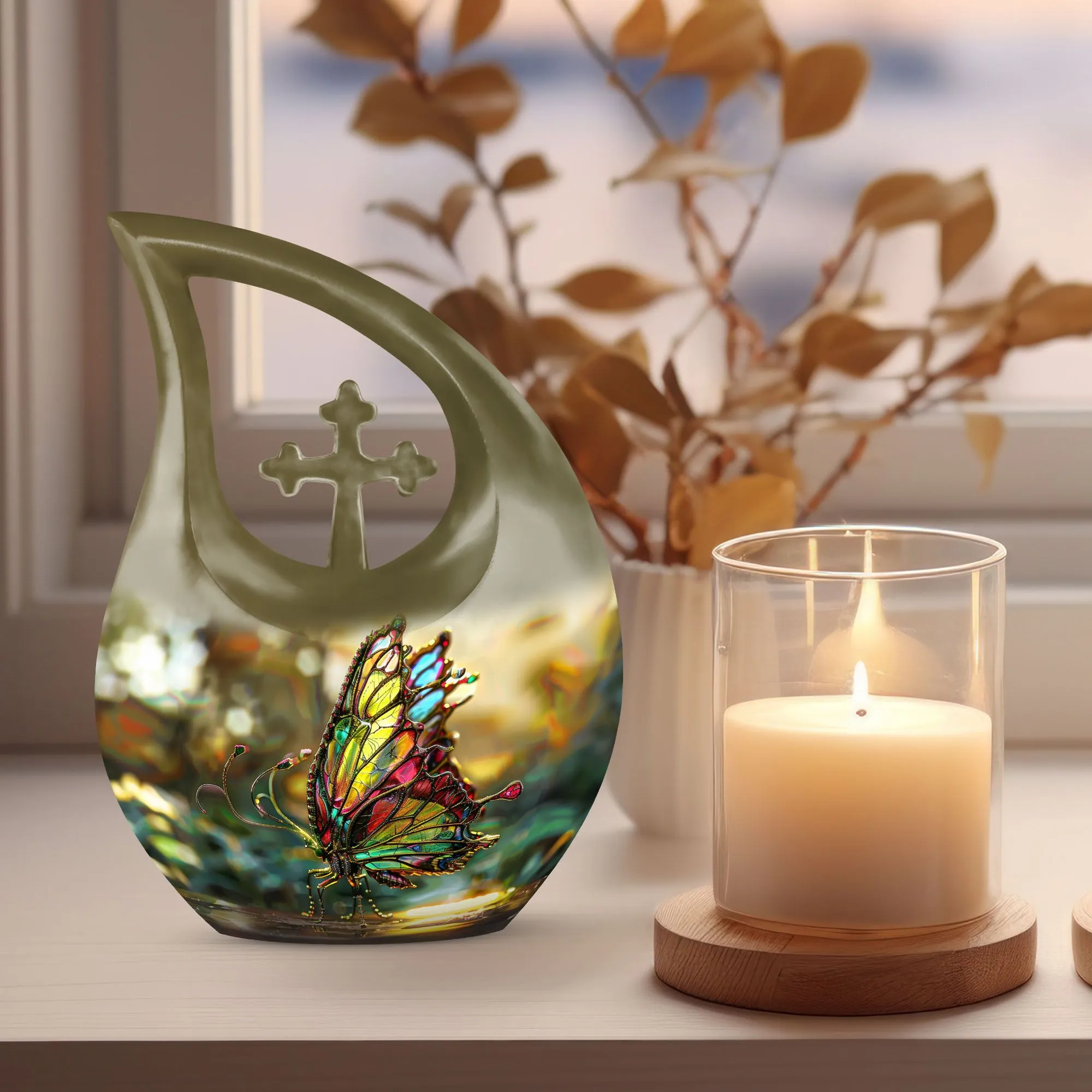 Butterfly Memorial Urn - Cremation Urn For Human Ashes