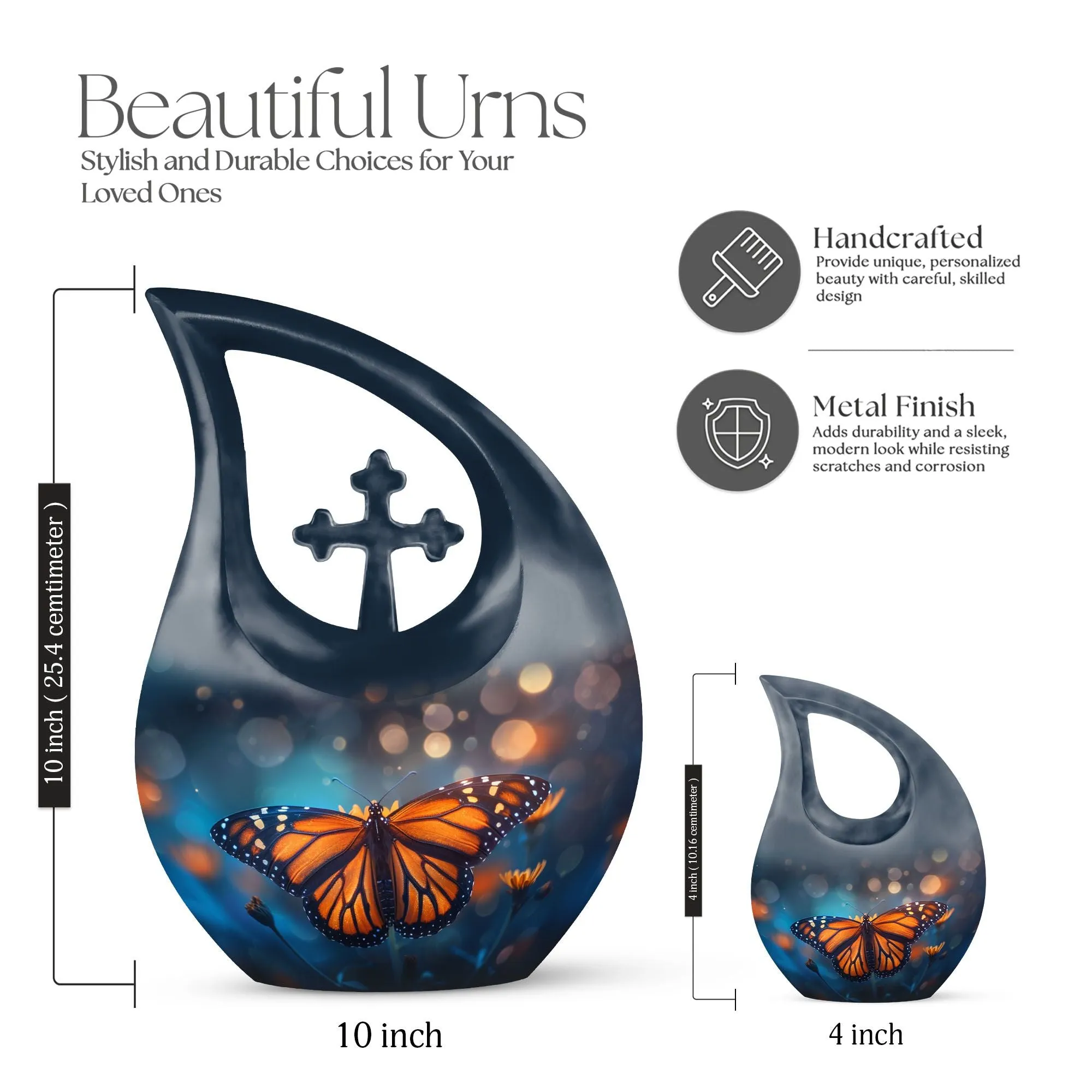 Butterfly Urn , Customized Cremation Urn For Human Ashes