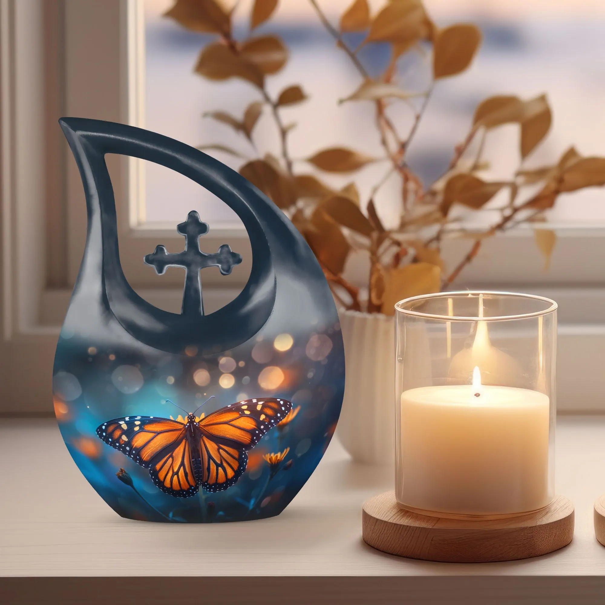 Butterfly Urn , Customized Cremation Urn For Human Ashes