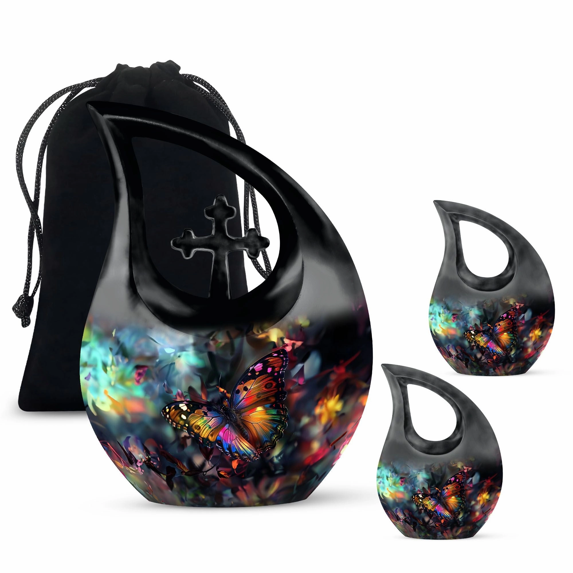 Butterfly Urn: Cross-Drop Memorial Cremation Urn For Dad
