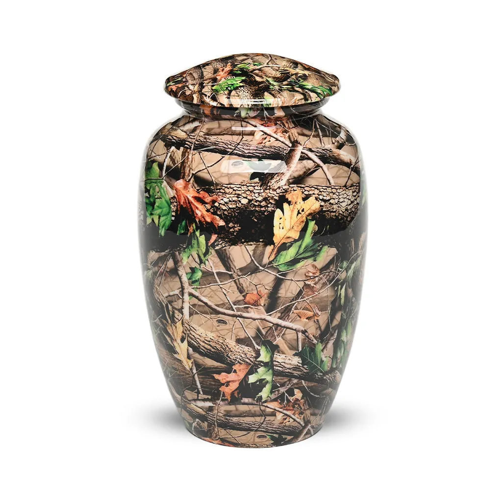 Camouflage Metal Cremation Urn