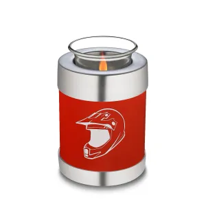 Candle Holder Embrace Bright Red Dirt Bike Cremation Urn