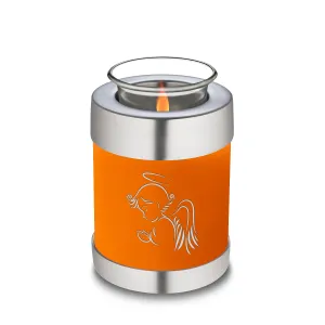 Candle Holder Embrace Burnt Orange Angel Cremation Urn